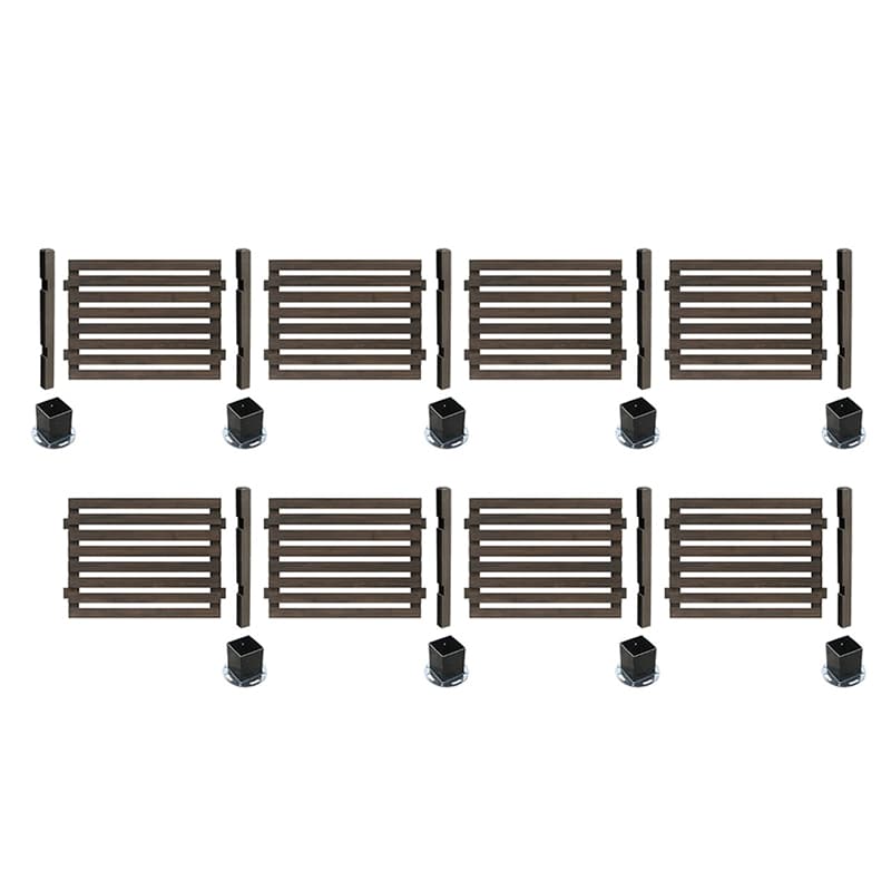 住まいスタイル ボーダーフェンス スプレッド 平地用 8連結セット ダークブラウン SFBF1000-8HB-DBR 1セット（ご注文単位1セット）【直送品】