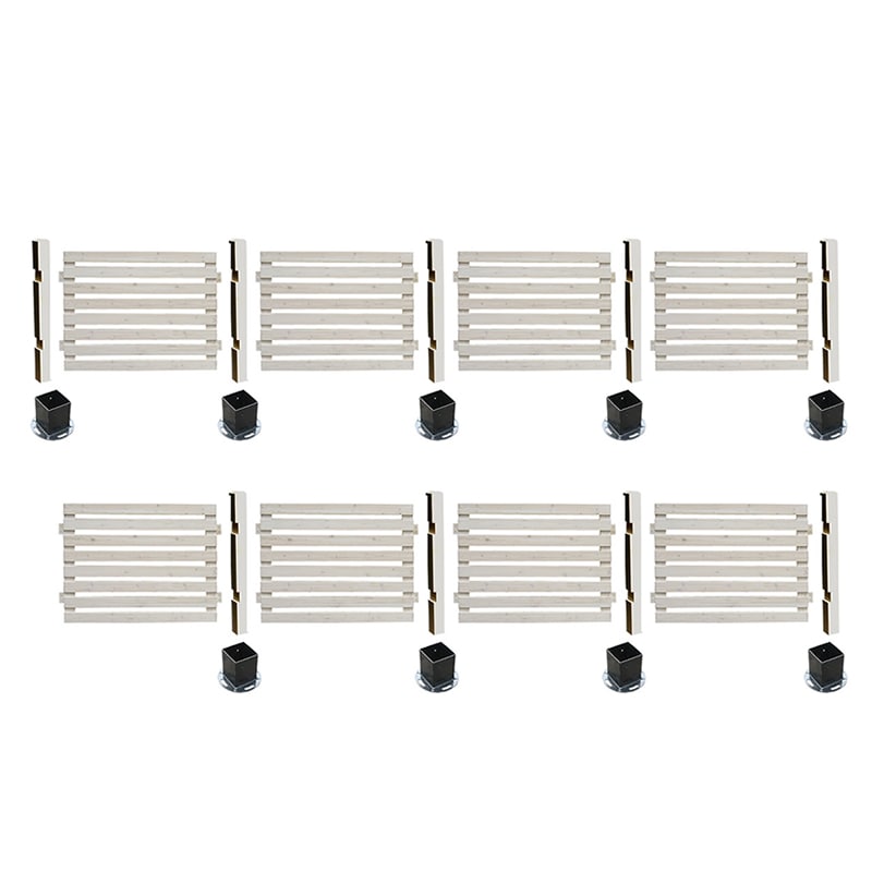 住まいスタイル ボーダーフェンス スプレッド 平地用 8連結セット ホワイト SFBF1000-8HB-WHT 1セット（ご注文単位1セット）【直送品】