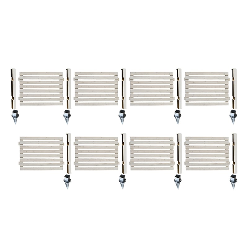 住まいスタイル ボーダーフェンス スプレッド 土中用 8連結セット ホワイト SFBF1000-8UB-WHT 1セット（ご注文単位1セット）【直送品】