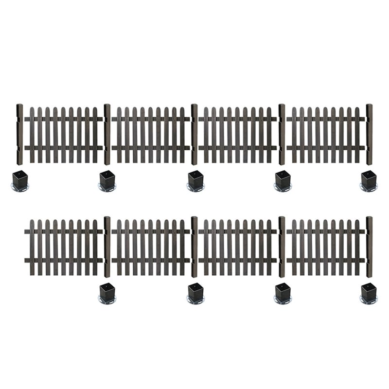 住まいスタイル ピケットフェンス ストレート 平地用 8連結セット ダークブラウン SFPS1200-8HB-DBR 1セット（ご注文単位1セット）【直送品】