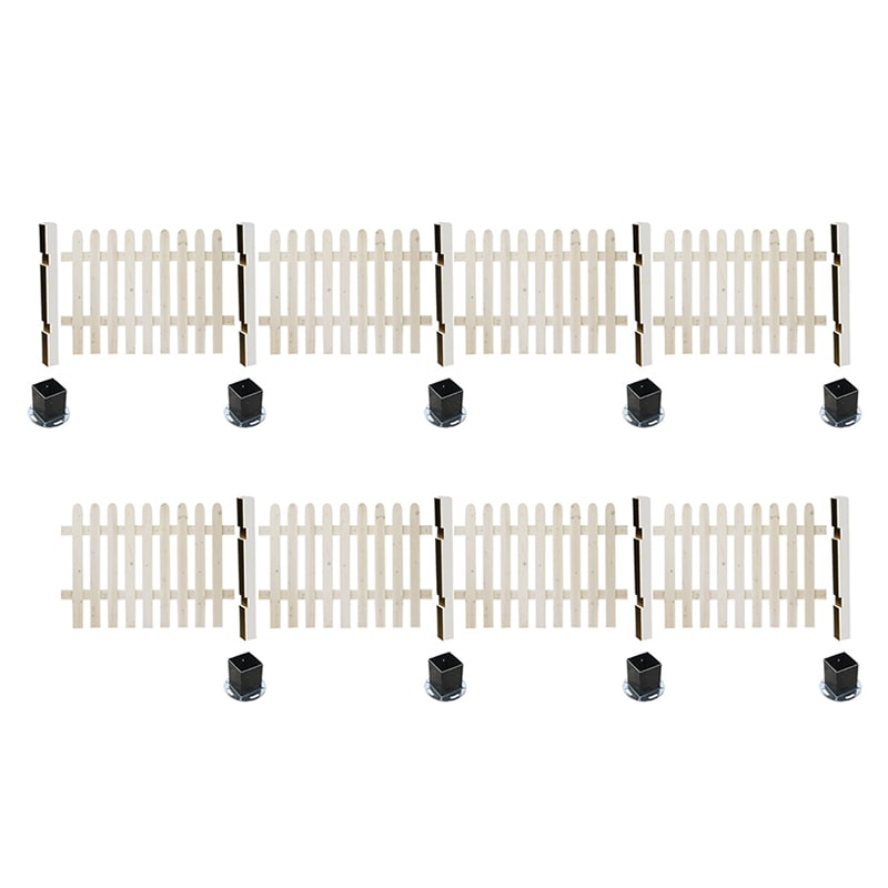住まいスタイル ピケットフェンス ストレート 平地用 8連結セット ホワイト SFPS1200-8HB-WHT 1セット（ご注文単位1セット）【直送品】