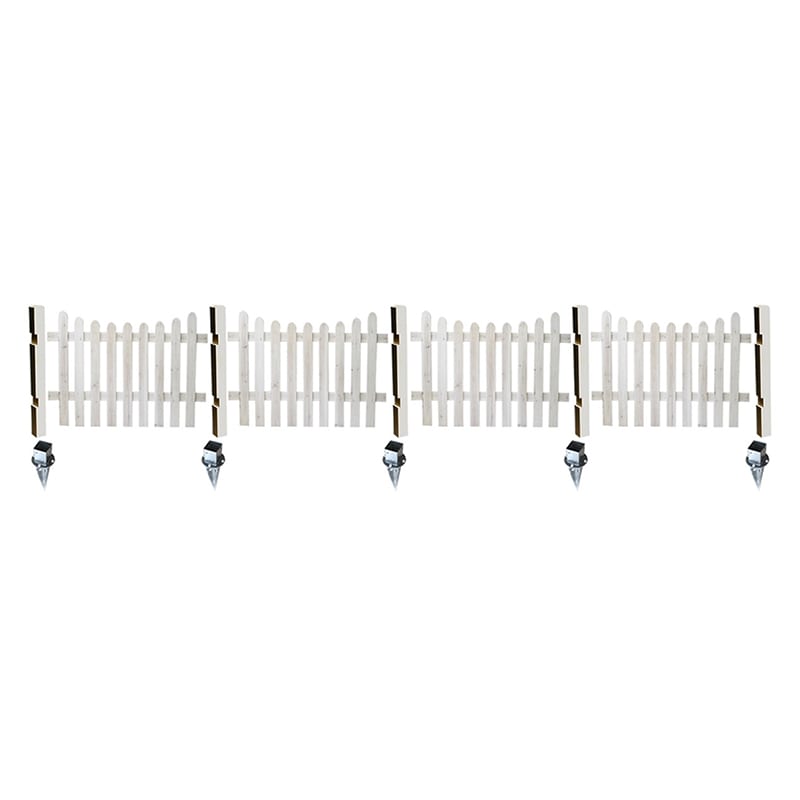 住まいスタイル ピケットフェンス U型 土中用 4連結セット ホワイト SFPU1200-4UB-WHT 1セット（ご注文単位1セット）【直送品】