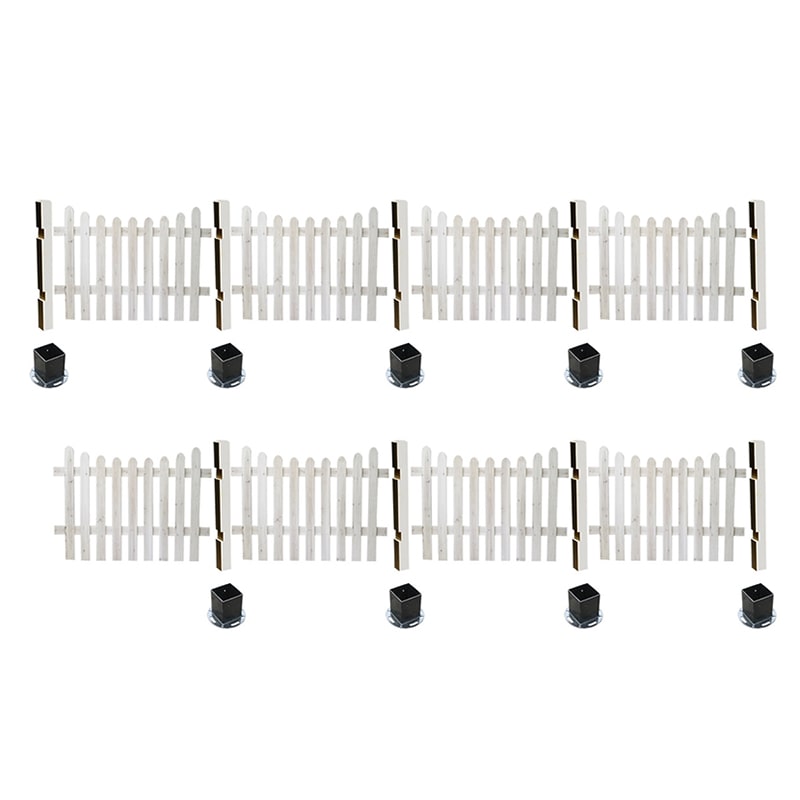 住まいスタイル ピケットフェンス U型 平地用 8連結セット ホワイト SFPU1200-8HB-WHT 1セット（ご注文単位1セット）【直送品】