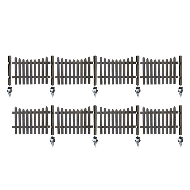 住まいスタイル ピケットフェンス U型 土中用 8連結セット ダークブラウン SFPU1200-8UB-DBR 1セット（ご注文単位1セット）【直送品】