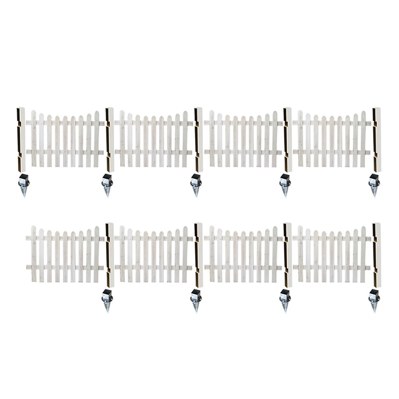 住まいスタイル ピケットフェンス U型 土中用 8連結セット ホワイト SFPU1200-8UB-WHT 1セット（ご注文単位1セット）【直送品】