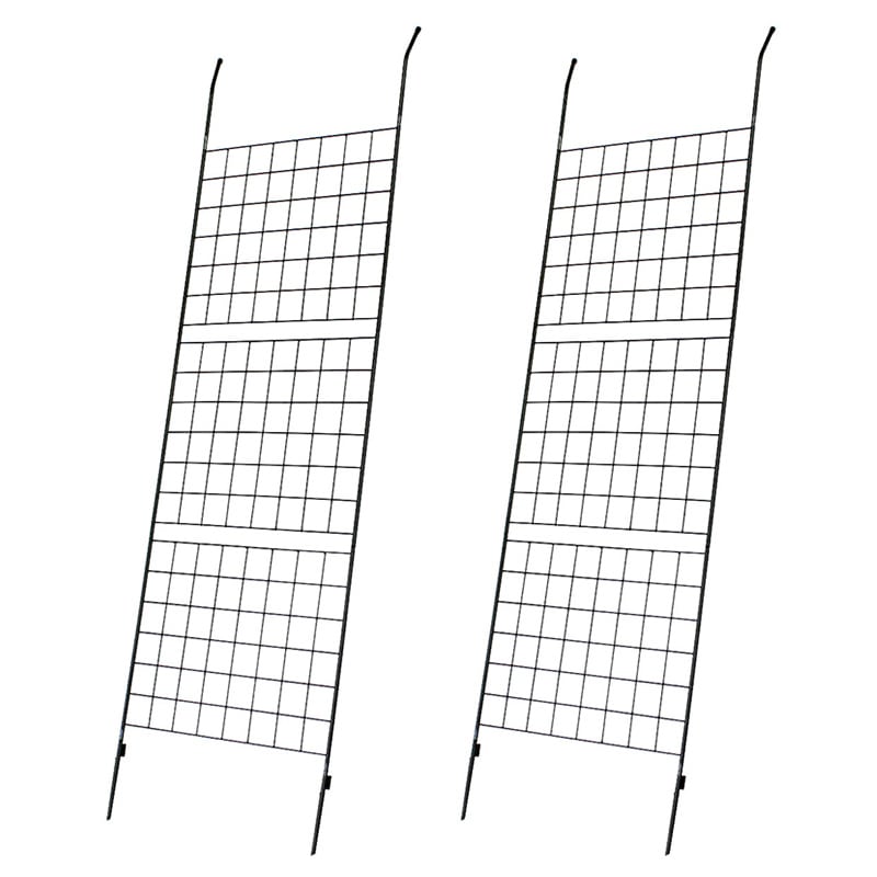 住まいスタイル アイアン製グリーンカーテン グラフ 2枚組 ハンマートーンシルバー IFGC014-2P-SLV 1セット（ご注文単位1セット）【直送品】