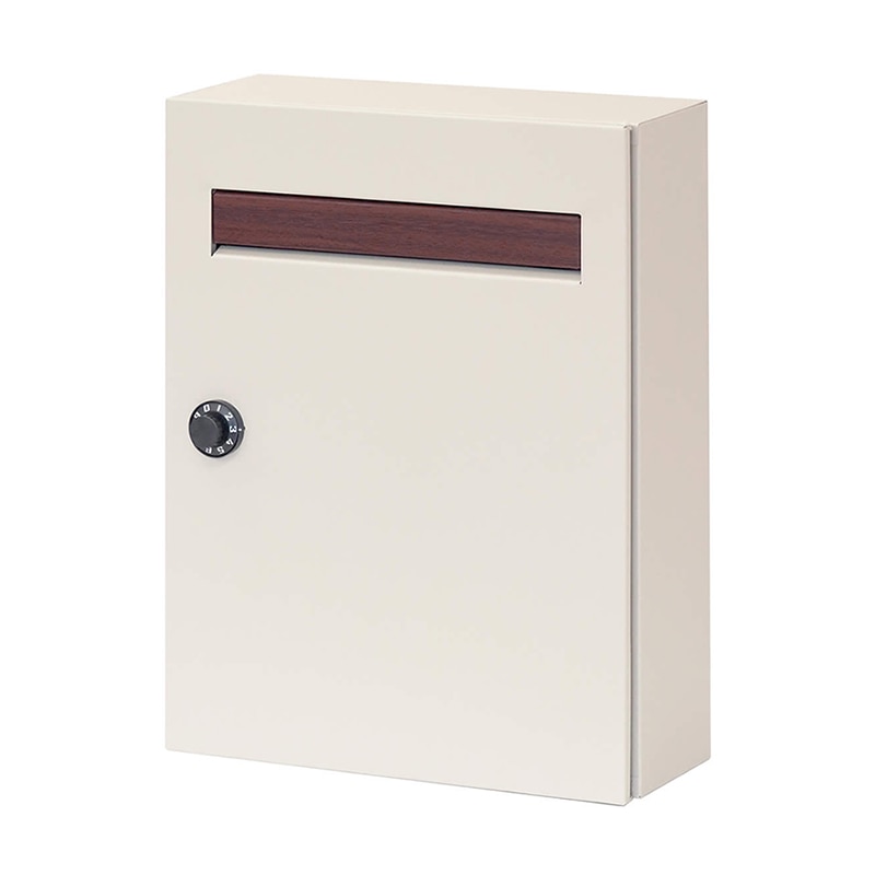 住まいスタイル 木目調フラップ壁掛けポスト エン グレージュ PST-003BEI 1個（ご注文単位1個）【直送品】