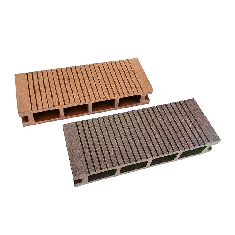 住まいスタイル 人工木ウッドデッキ エコフィール カットサンプル ダークブラウン／ライトブラウン PWDE-SAM 1セット（ご注文単位1セット）【直送品】