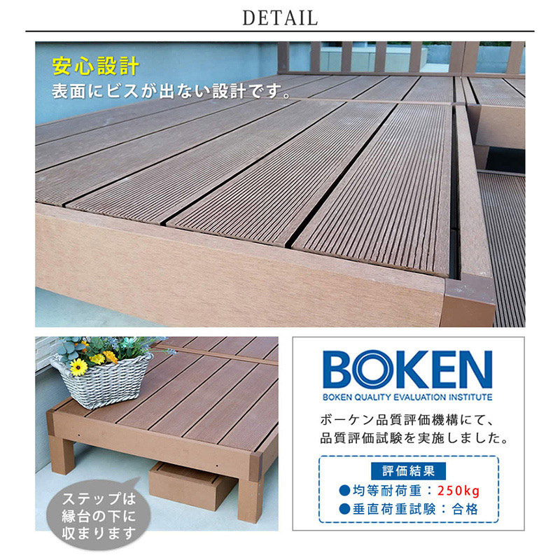 住まいスタイル 人工木ウッドデッキ エコフィール カットサンプル ダークブラウン/ライトブラウン PWDE-SAM 1セット(ご注文単位1セット)【直送品】