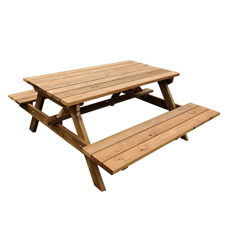 住まいスタイル 日本製ひのきピクニックテーブル 防腐加工 ブラウン KSPM-149BRN 1台（ご注文単位1台）【直送品】