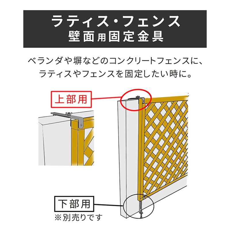 住まいスタイル ラティス・フェンス壁面用固定金具 上部用 8個 S-LVCF20-8P 1セット（ご注文単位1セット）【直送品】