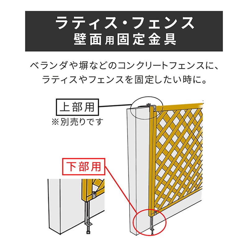 住まいスタイル ラティス・フェンス壁面用固定金具 下部用 20個 S-LVCF40-20P 1セット（ご注文単位1セット）【直送品】