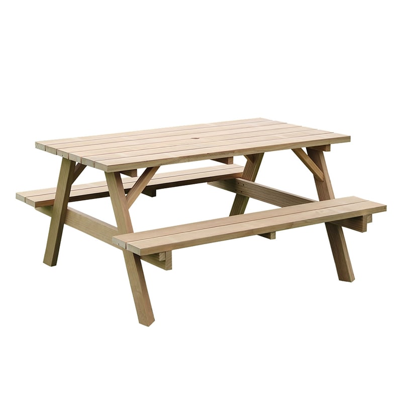 住まいスタイル 日本製 ニュージーランドパインピクニックテーブル 防腐加工 NKPM-147NTU 1台（ご注文単位1台）【直送品】