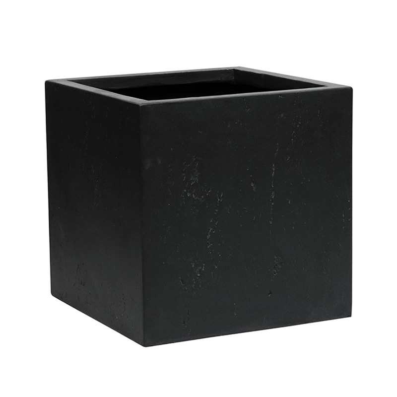 住まいスタイル マグネシアプランター テクスチャー 角型40cm ブラック TEX-400C-BLK 1個（ご注文単位1個）【直送品】