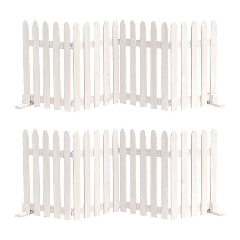 住まいスタイル 折り畳めるウッドフェンス 縦ストライプ 2枚組 幅160cm ホワイト WF-160F-2P-WHT 1セット（ご注文単位1セット）【直送品】