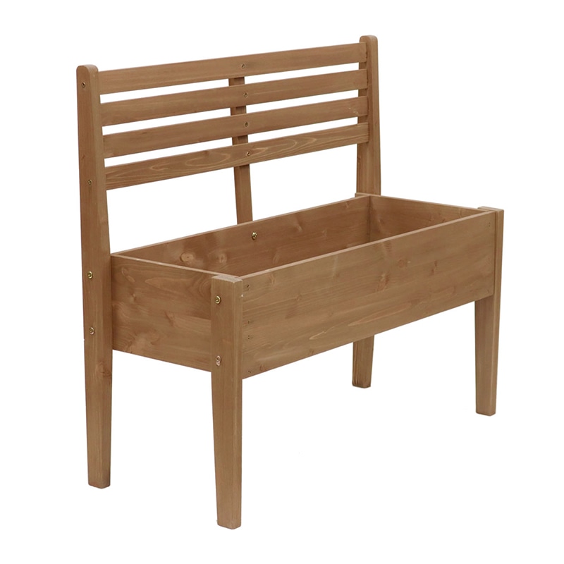 住まいスタイル 天然木製チェア型プランタースタンド 幅80cm ライトブラウン CP80LBR 1個（ご注文単位1個）【直送品】