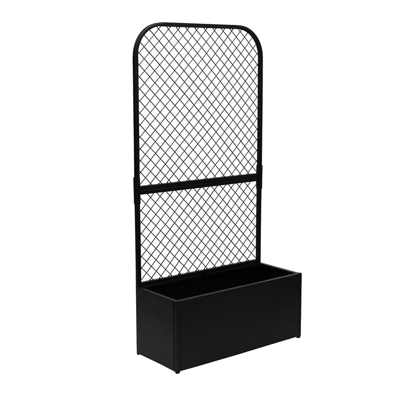 住まいスタイル プランターBOX付きフェンス ツイル マットブラック TW001BLK 1台（ご注文単位1台）【直送品】