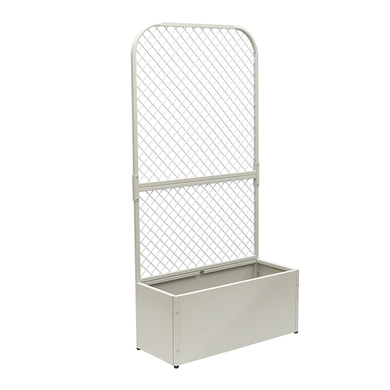 住まいスタイル プランターBOX付きフェンス ツイル アイボリーホワイト TW001WHT 1台（ご注文単位1台）【直送品】