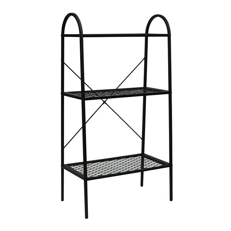 住まいスタイル オープン3段ラック ツイル マットブラック TW002BLK 1台（ご注文単位1台）【直送品】