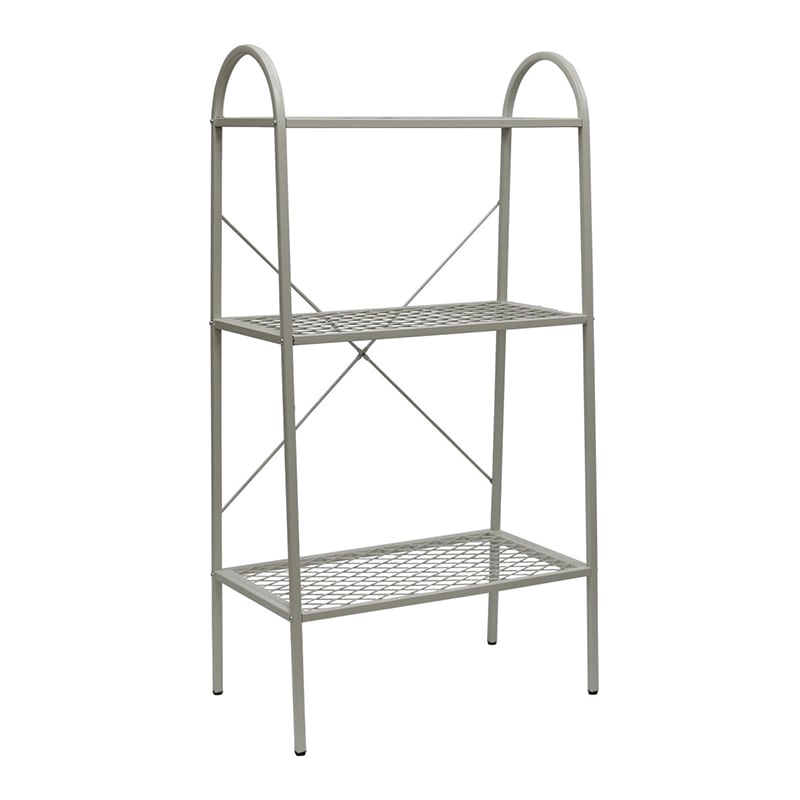 住まいスタイル オープン3段ラック ツイル アイボリーホワイト TW002WHT 1台（ご注文単位1台）【直送品】