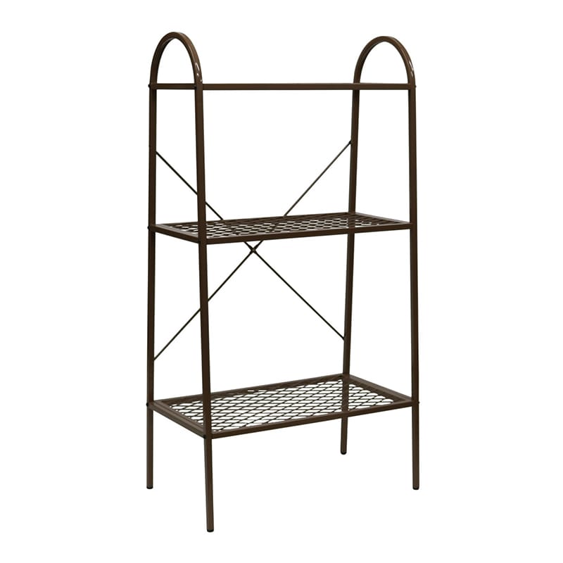 住まいスタイル オープン3段ラック ツイル モカブラウン TW002BRN 1台（ご注文単位1台）【直送品】