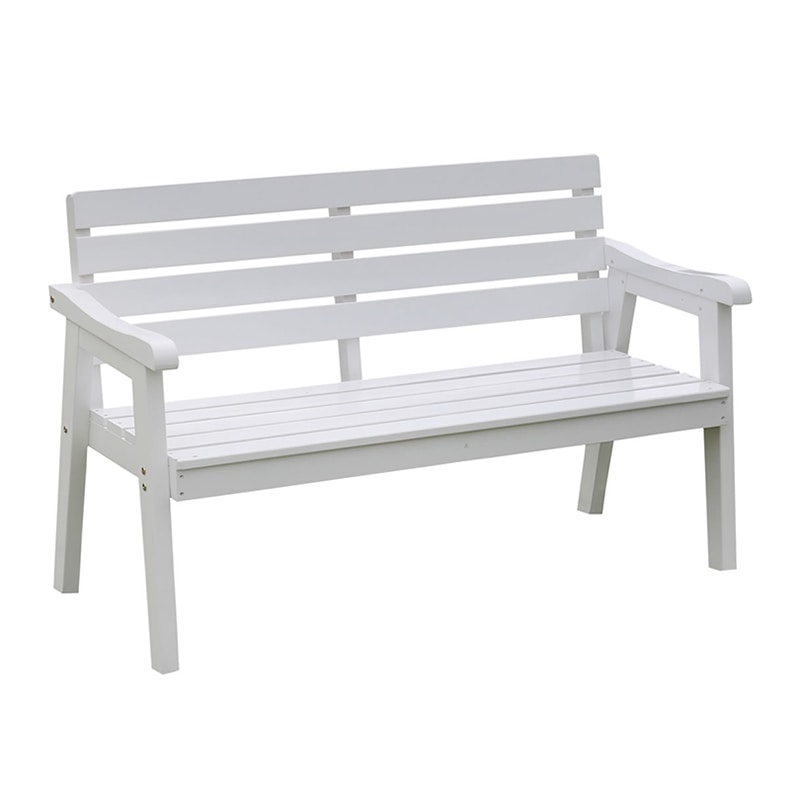 住まいスタイル 天然木製ベンチ エラン 幅130cm ホワイト EL-130WHT 1個（ご注文単位1個）【直送品】