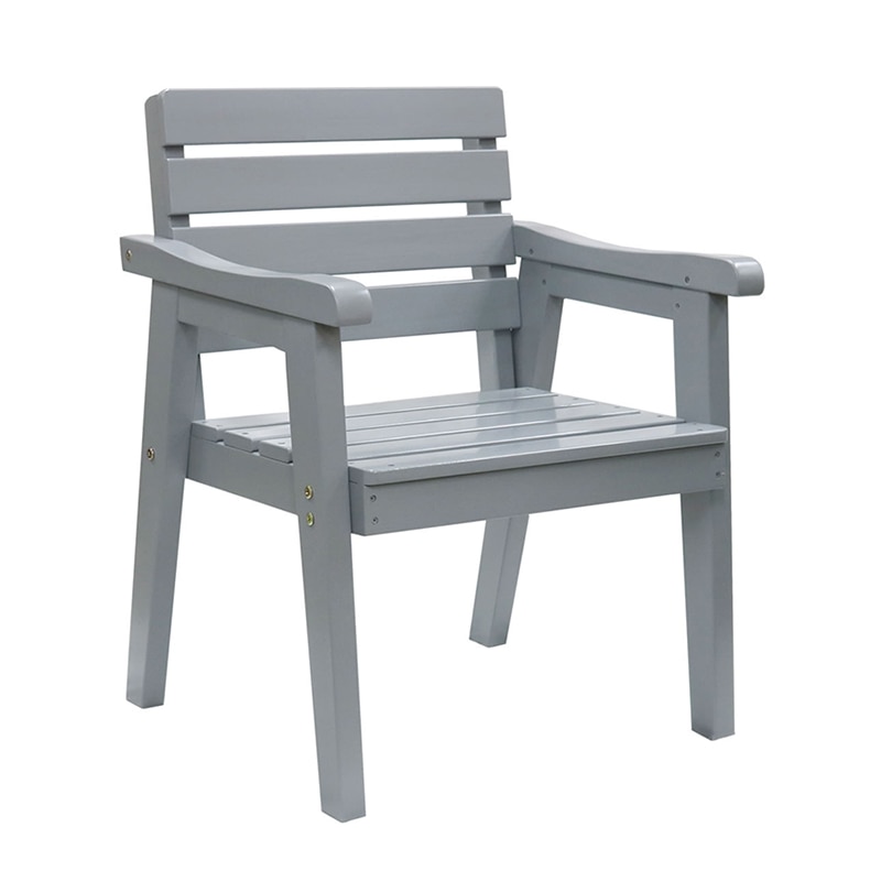 住まいスタイル 天然木製チェア エラン 幅60cm グレー EL-60GRY 1個（ご注文単位1個）【直送品】