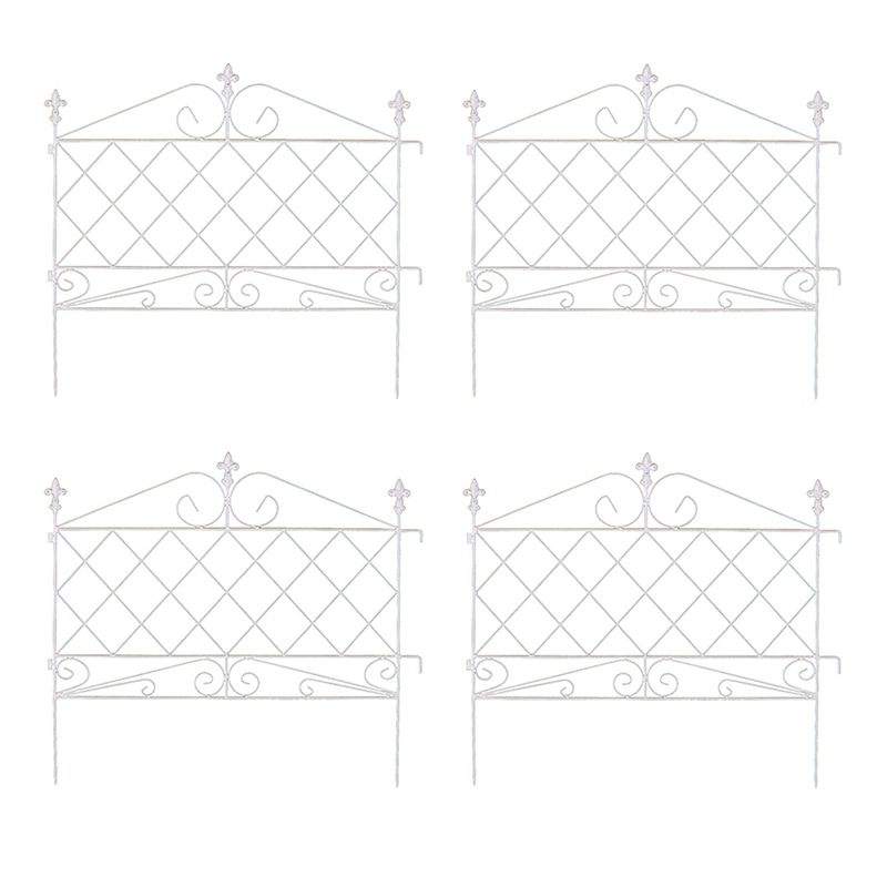 住まいスタイル アプローチローフェンス 4枚組 ホワイト AF008-4P-WHT 1セット（ご注文単位1セット）【直送品】