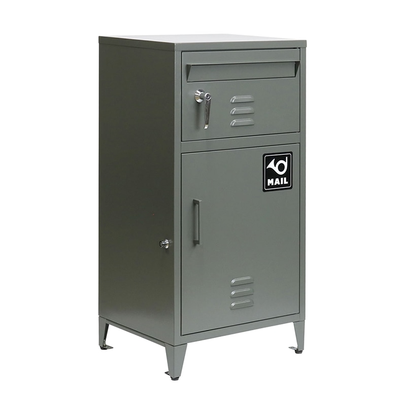 住まいスタイル ポスト一体型宅配ボックス ホルン No.1 モスグレー DB-001GRY 1台（ご注文単位1台）【直送品】