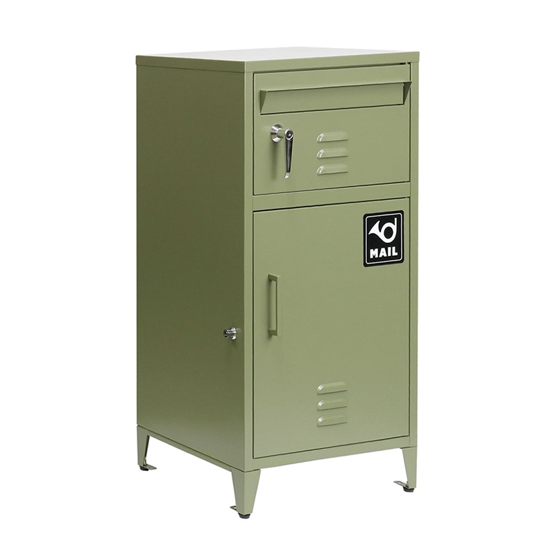 住まいスタイル ポスト一体型宅配ボックス ホルン No.1 セージグリーン DB-001GRN 1台（ご注文単位1台）【直送品】