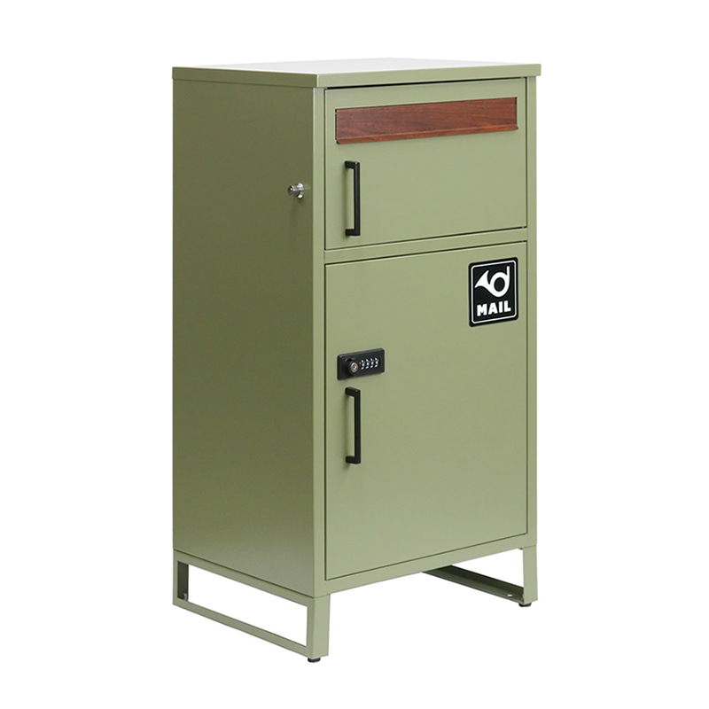 住まいスタイル ポスト一体型宅配ボックス ホルン No.2 セージグリーン DB-002GRN 1台（ご注文単位1台）【直送品】