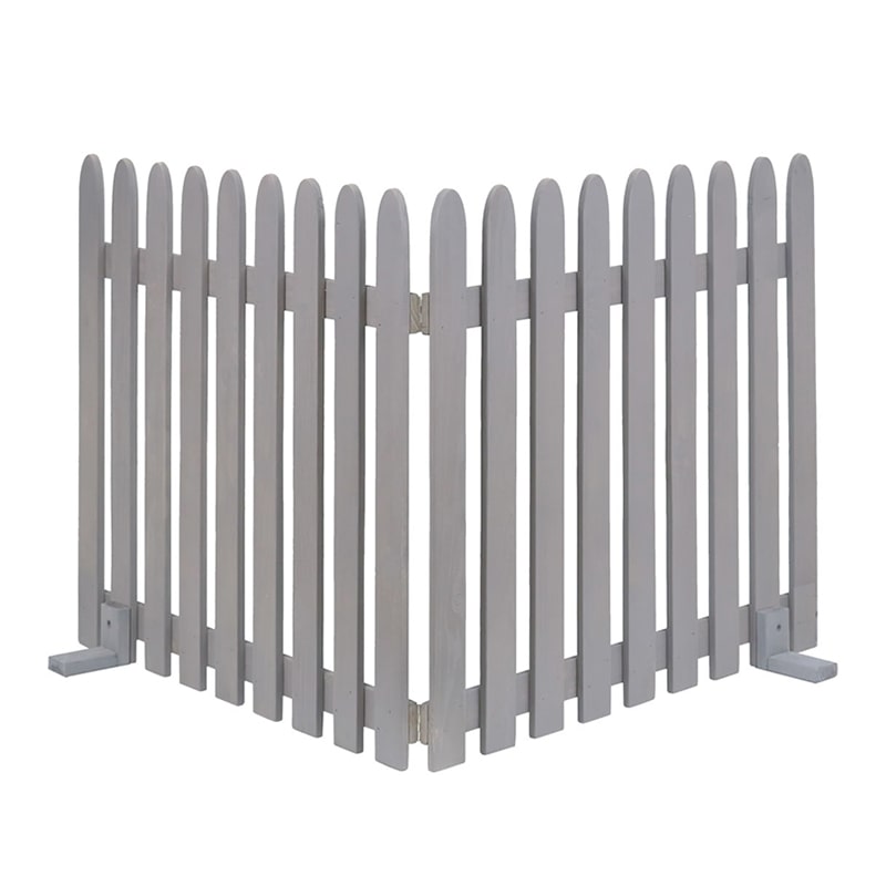 住まいスタイル 折り畳めるウッドフェンス 縦ストライプ 1枚 142×71 グレー WF-142F-GRY 1枚（ご注文単位1枚）【直送品】