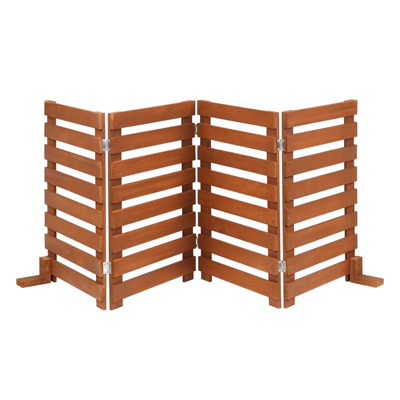 住まいスタイル 折り畳めるウッドフェンス 横ボーダー 1枚 幅160cm ライトブラウン WF-160YK-LBR 1枚（ご注文単位1枚）【直送品】