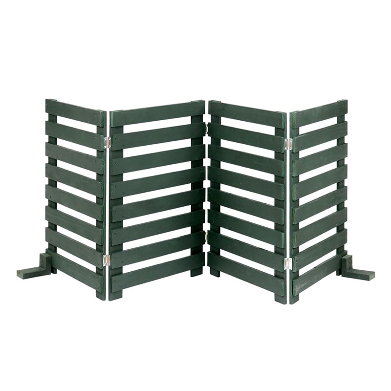 住まいスタイル 折り畳めるウッドフェンス 横ボーダー 1枚 幅160cm ダークグリーン WF-160YK-DGN 1枚（ご注文単位1枚）【直送品】