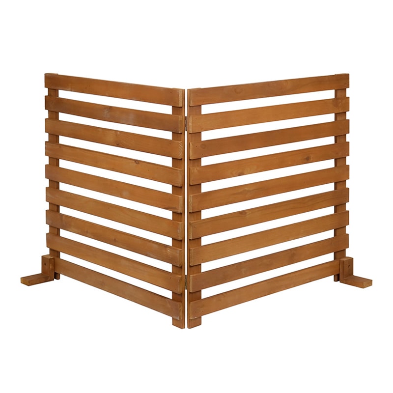 住まいスタイル 折り畳めるウッドフェンス 横ボーダー 1枚 142×71 ライトブラウン WF-142YK-LBR 1枚（ご注文単位1枚）【直送品】