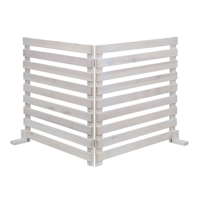 住まいスタイル 折り畳めるウッドフェンス 横ボーダー 1枚 142×71 ホワイト WF-142YK-WHT 1枚（ご注文単位1枚）【直送品】