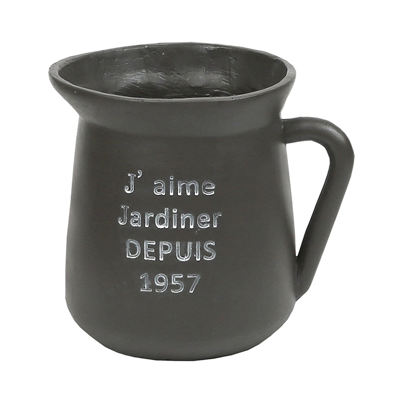 住まいスタイル FRP製ミルクポット型プランター 大 幅30cm ブラック EPP-30BLK 1個（ご注文単位1個）【直送品】