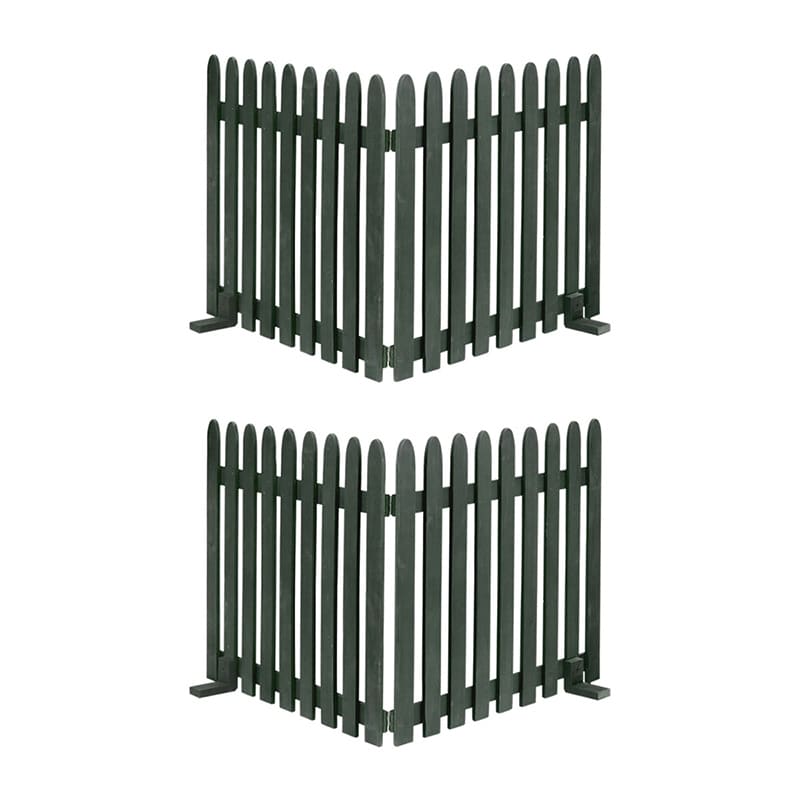住まいスタイル 折り畳めるウッドフェンス 縦ストライプ 2枚組 142×71 ダークグリーン WF-284F-DGN 1セット（ご注文単位1セット）【直送品】