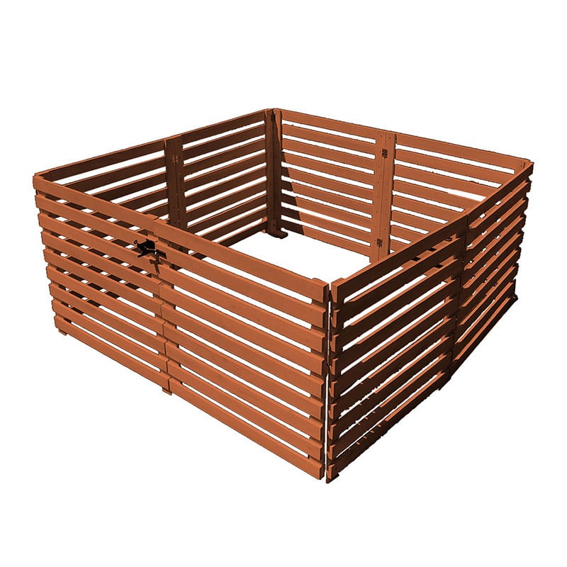 住まいスタイル 折り畳めるウッドフェンス ゲート付サークルセット 横ボーダー ライトブラウン WF-142YKGS-LBR 1セット（ご注文単位1セット）【直送品】