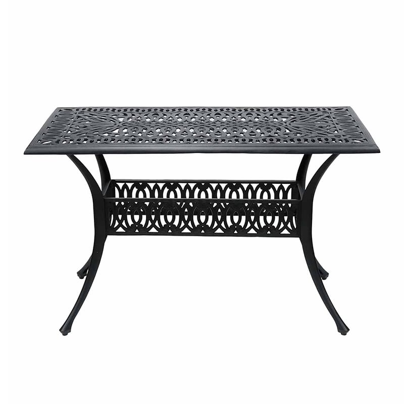 住まいスタイル アルミ製レクタングルテーブル トルペ マットブラック BKS-RG124BLK 1台（ご注文単位1台）【直送品】