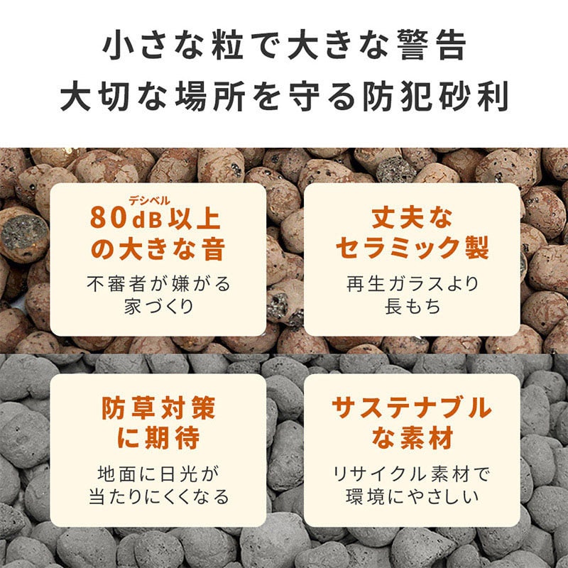 住まいスタイル セラミック防犯砂利 60L ブラウン EXBJ-60L-BRN 1個(ご注文単位1個)【直送品】