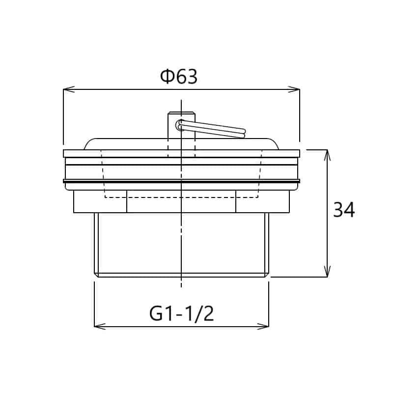 スギコ産業 真鍮共栓 ゴム栓付 TA1913-TO-184G／40A 1個（ご注文単位1個）【直送品】