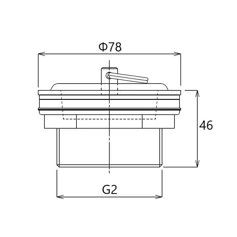 スギコ産業 真鍮共栓 ゴム栓付 真鍮カゴ付 TA1914-TO-184G/50A 1個(ご注文単位1個)【直送品】