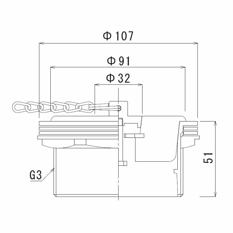 スギコ産業 親子共栓 G3 TA1935-TO-184W/75A 1個(ご注文単位1個)【直送品】