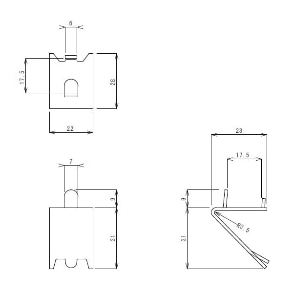 スギコ産業 棚受金具 TO-186／TO-190F・PL用 TO-186H TA0577-TO-186H 1個（ご注文単位1個）【直送品】
