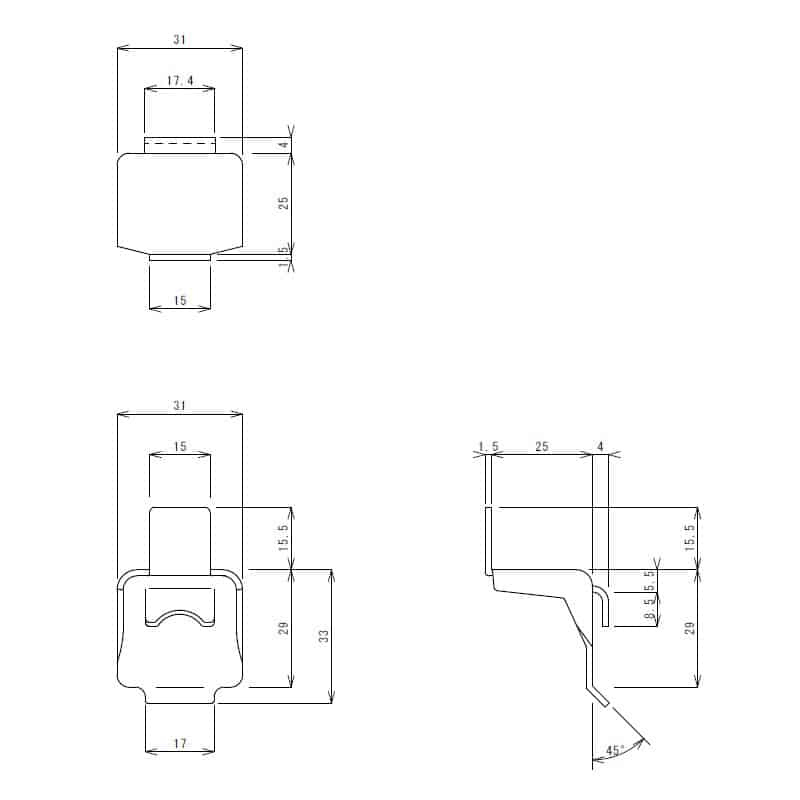スギコ産業 棚受金具 TO-187C用 TO-187CH TA0583-TO-187CH 1個（ご注文単位1個）【直送品】
