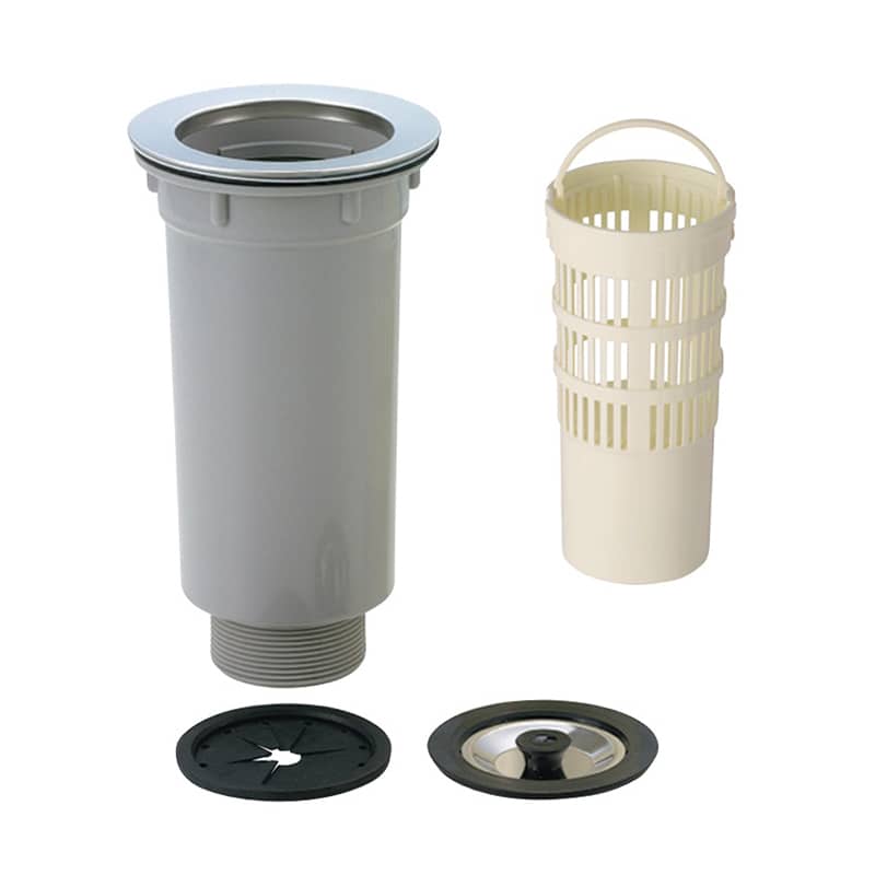 スギコ産業 小型ゴミ収納器付防臭排水トラップ 50A A蓋 ポリカゴ TA1840-TO-198LAP 1個(ご注文単位1個)【直送品】