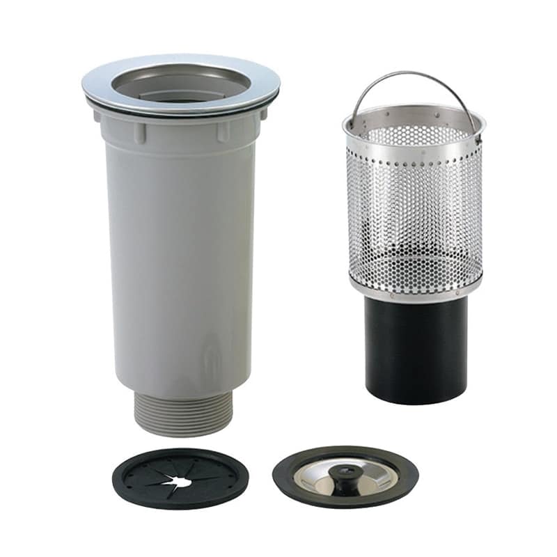 スギコ産業 小型ゴミ収納器付防臭排水トラップ 50A A蓋 ステンカゴ TA1843-TO-198LAS 1個(ご注文単位1個)【直送品】