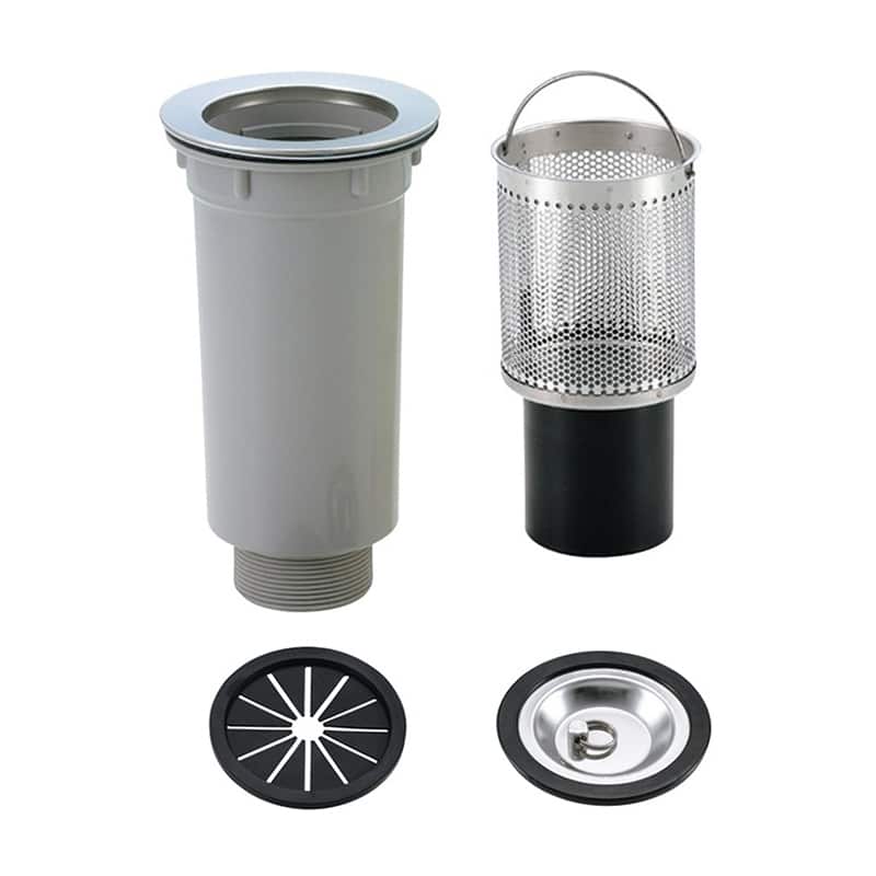 スギコ産業 小型ゴミ収納器付防臭排水トラップ 50A D蓋 ステンカゴ TA1845-TO-198LDS 1個（ご注文単位1個）【直送品】