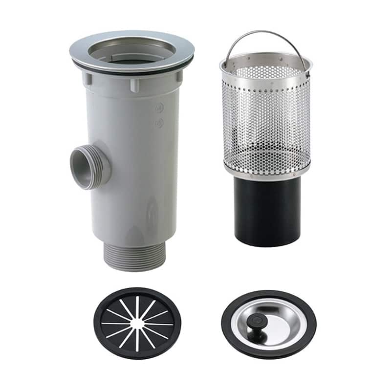 スギコ産業 小型ゴミ収納器付防臭排水トラップ 50A C蓋 ステンカゴ オーバーフロー付 TA1850-TO-198NLCS 1個(ご注文単位1個)【直送品】